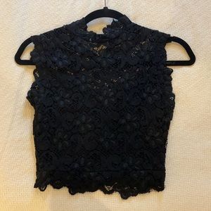 Nightcap black lace crop